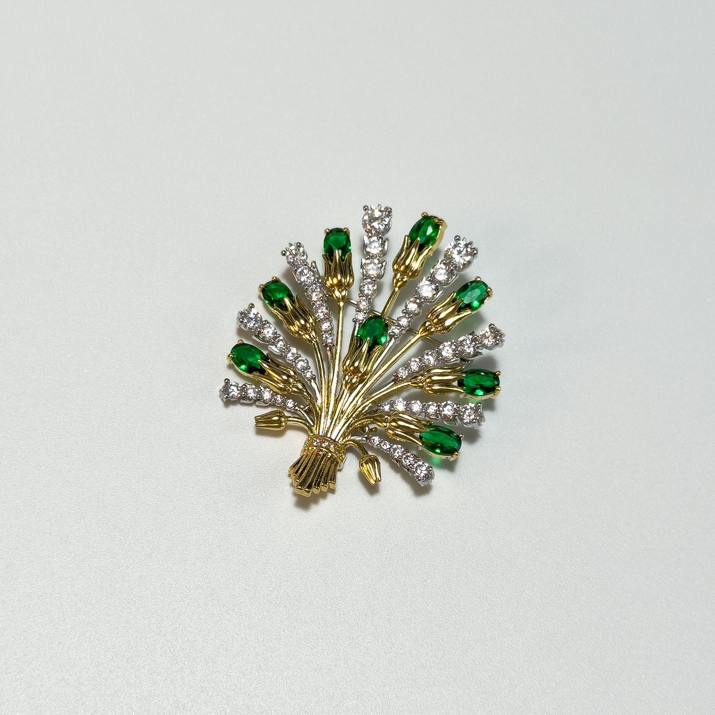 Green Bouquet Brooch