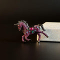 Pink Zircon Unicorn Brooch