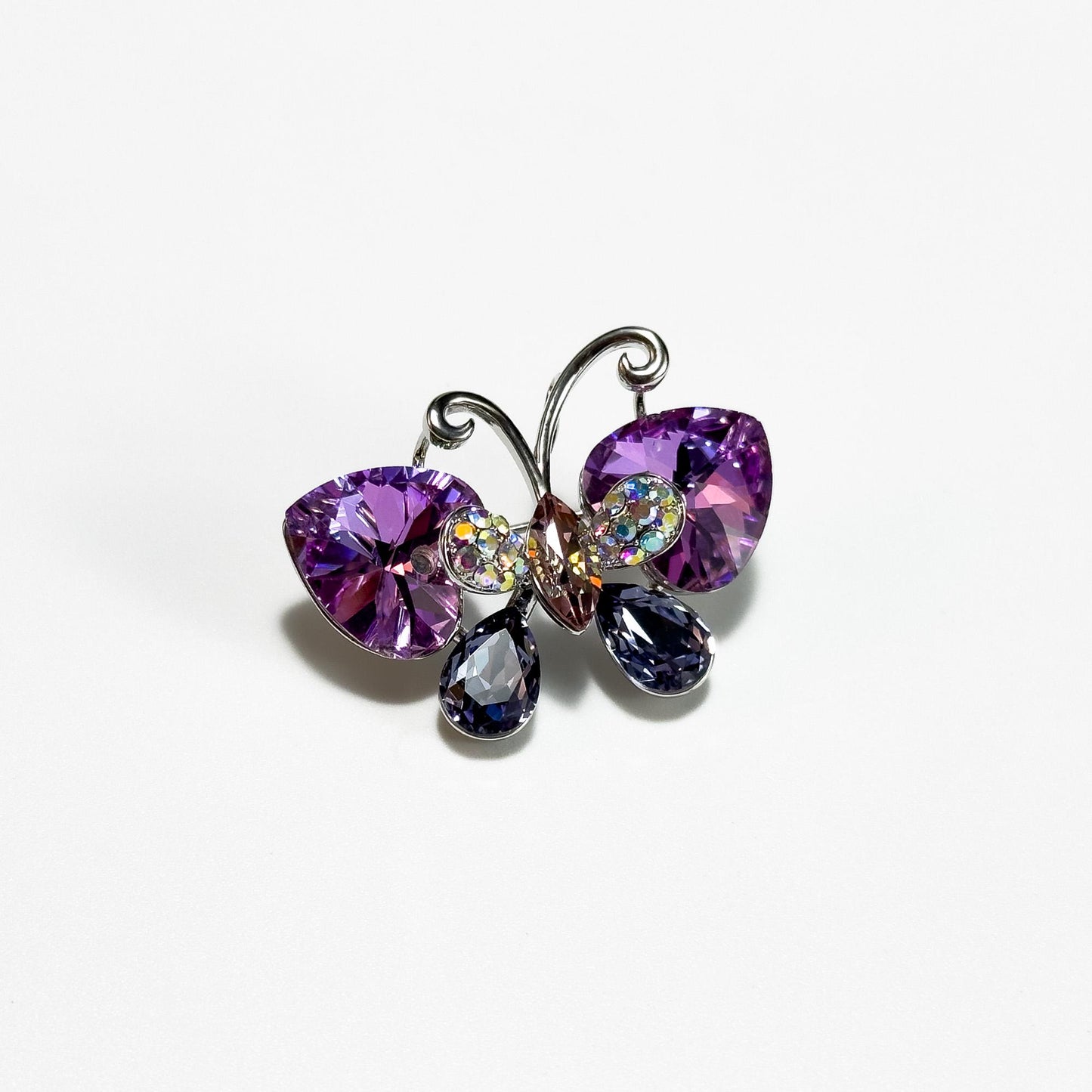 Amethyst Butterfly Brooch