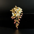 Gold Wisteria Brooch