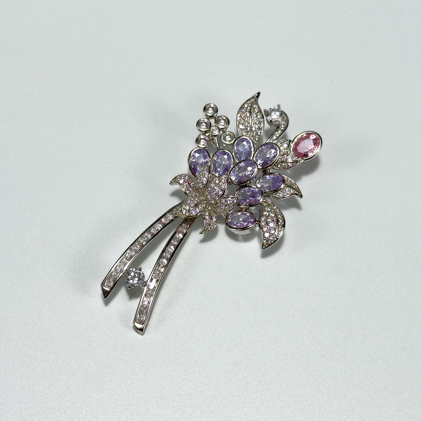 Zirconia Bouquet Brooch