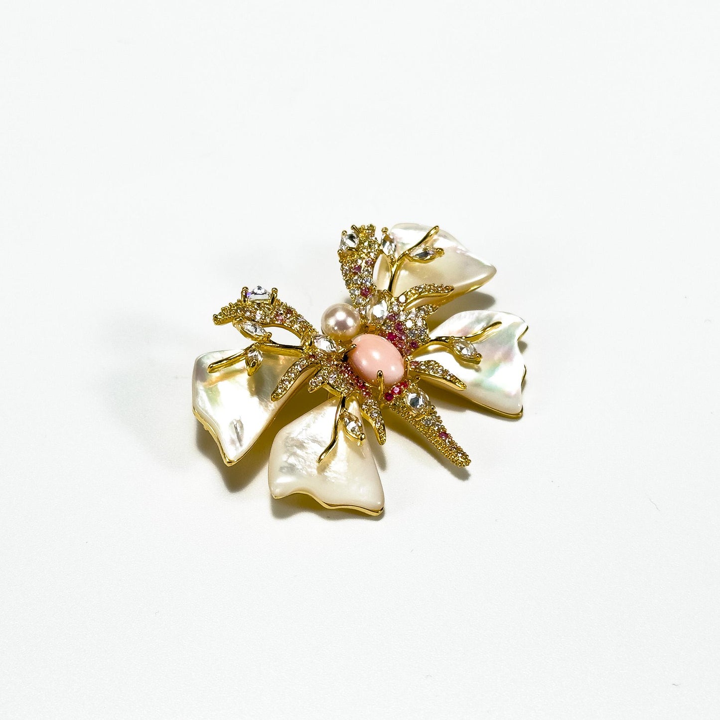 Mother-of-Pearl Butterfly Brooch