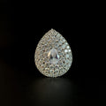 Diamond Teardrop Brooch