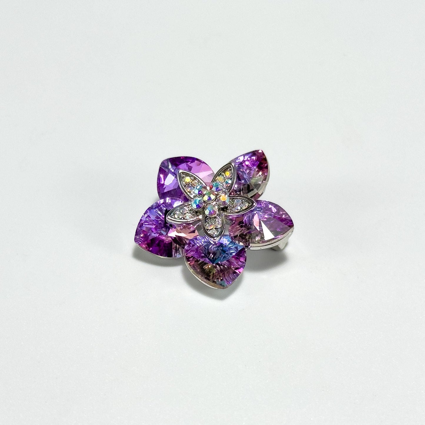 Crystal Flower Brooch