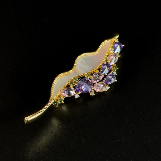 Heavy-Duty Leaf-Shaped Brooch