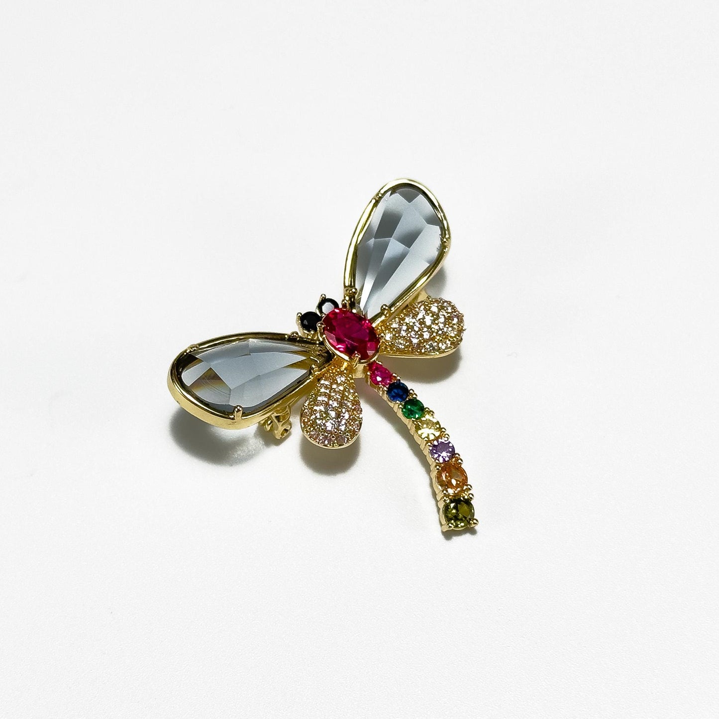Colorful Dragonfly Brooch
