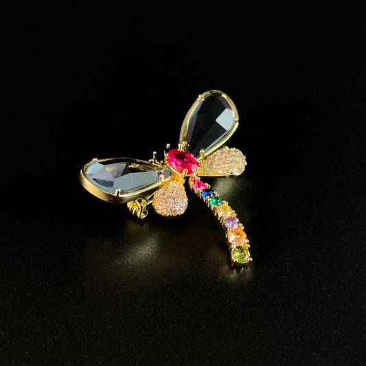 Colorful Dragonfly Brooch