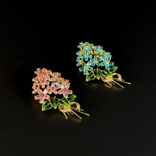 Heavy-Duty Crystal Bouquet Brooch