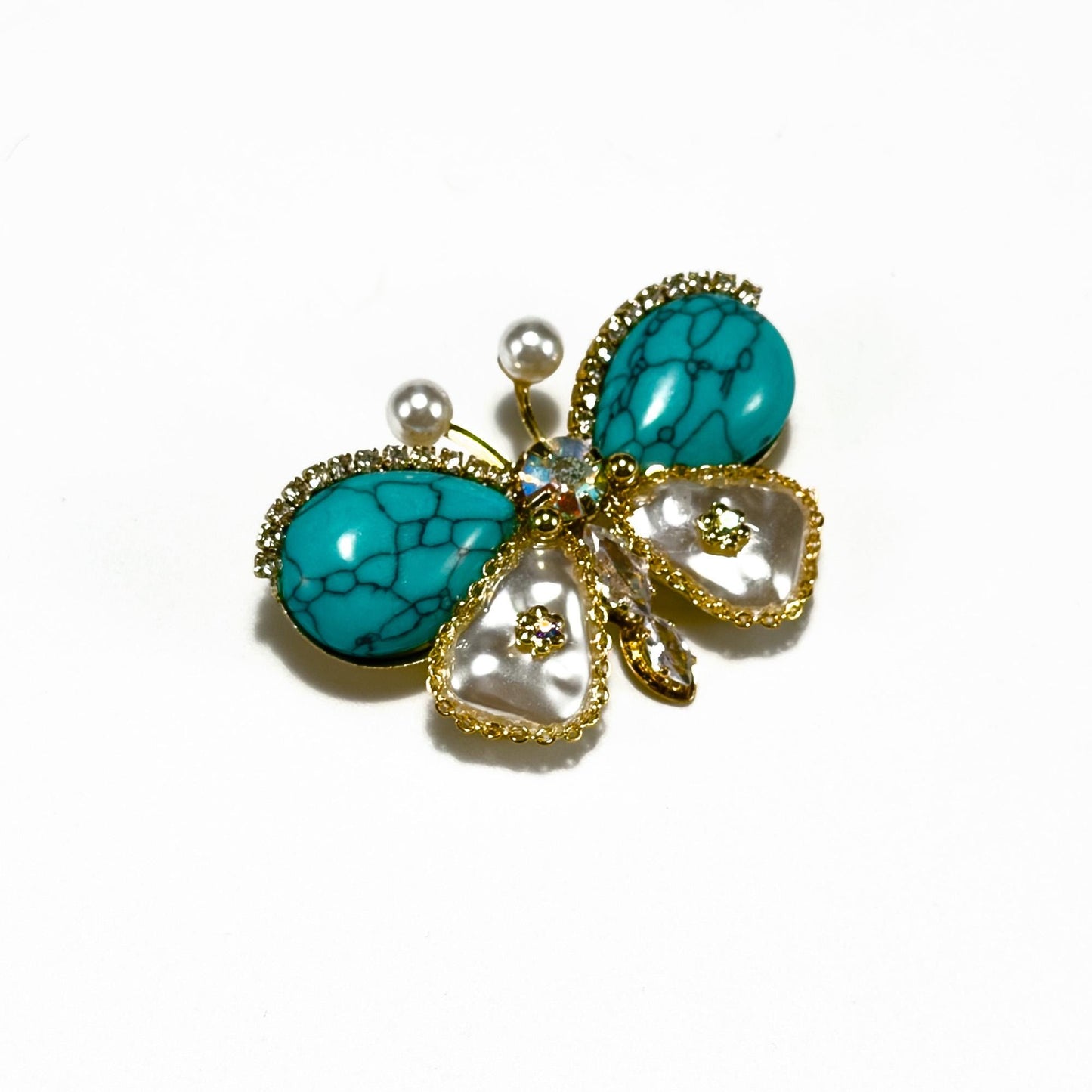 Turquoise Butterfly Brooch