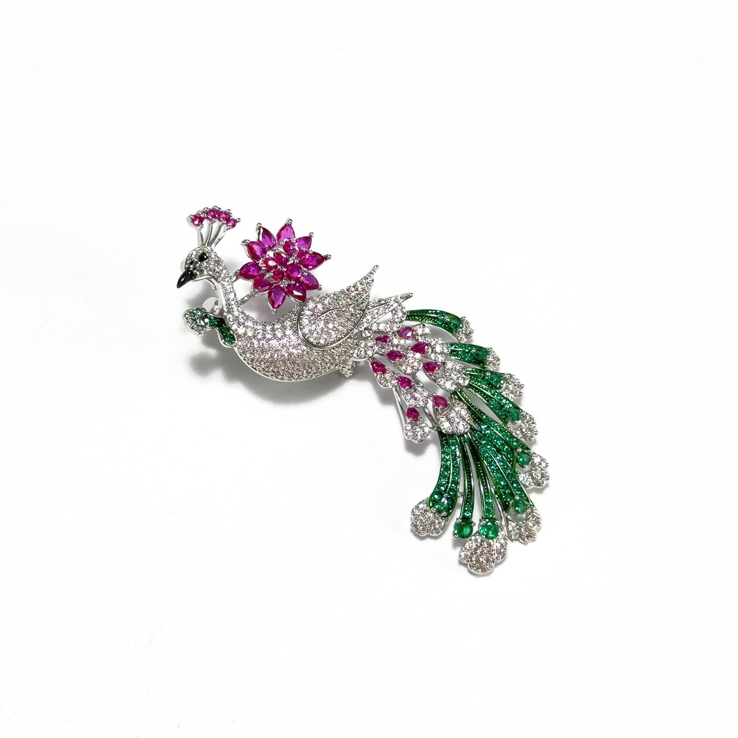 Elegant Peacock Brooch