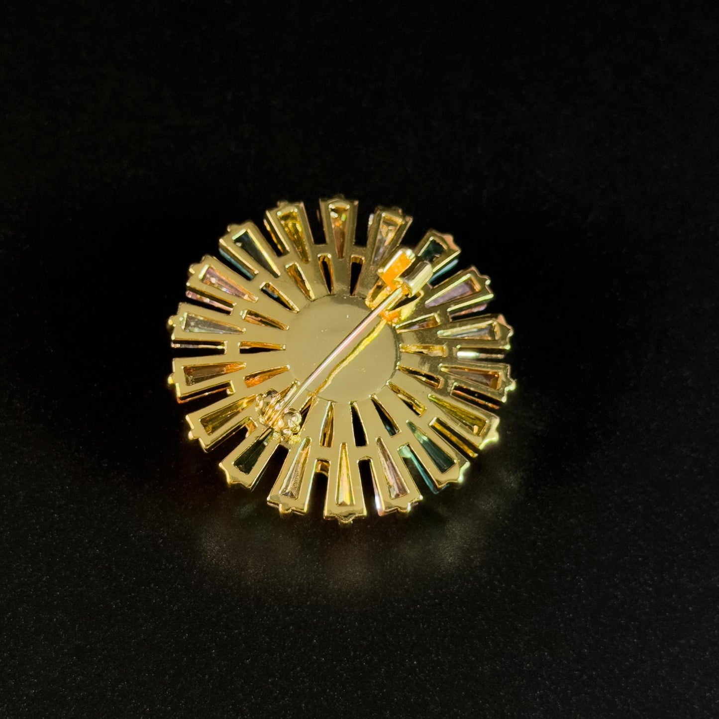 Luxury Colored Zircon Sunflower Brooch