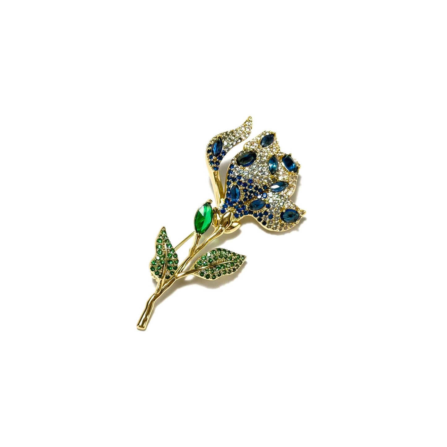 Blue Rose Brooch That Can Be Used as a Flower Brooch or a Pendant Brooch.