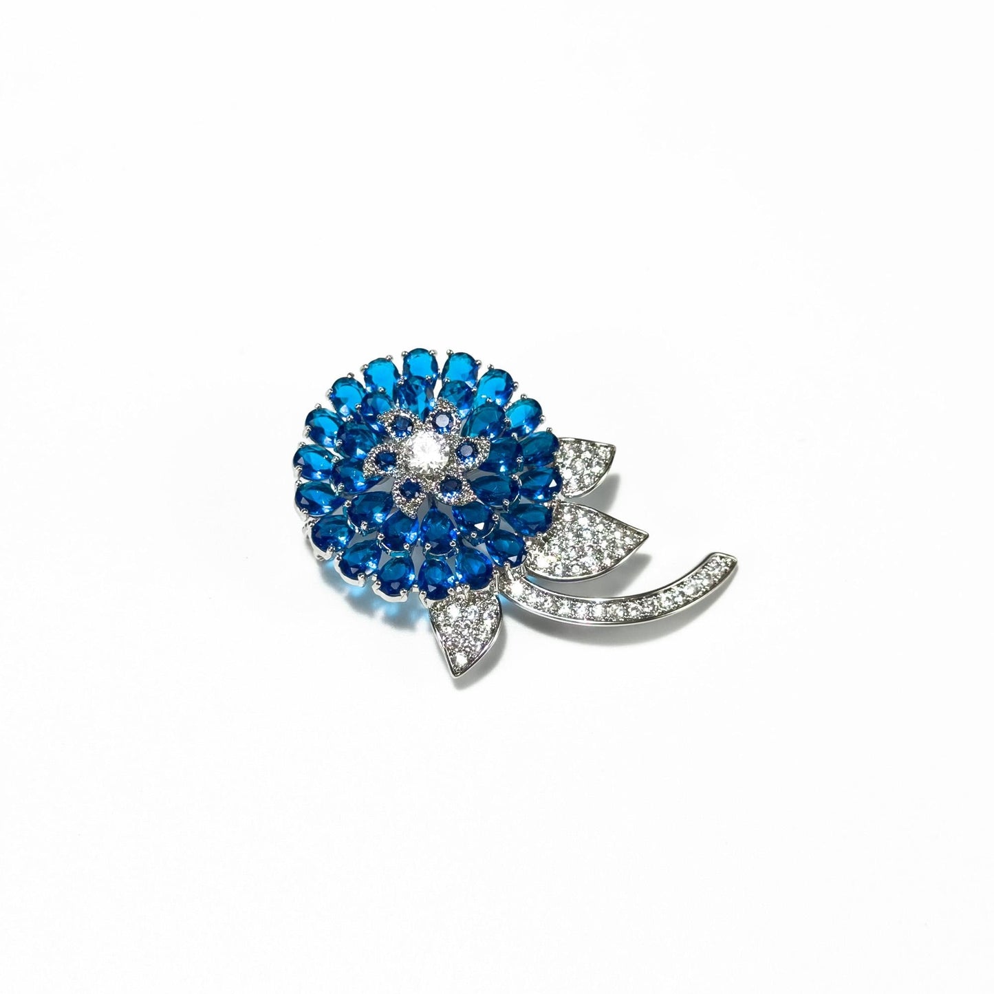 Blue Dandelion Brooch