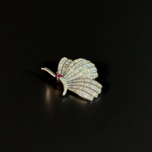 Areithous · Starlit Pavé Butterfly Brooch