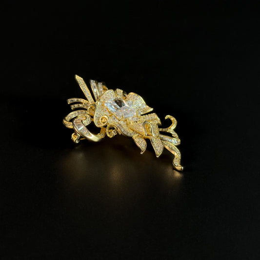 Amphialus · Golden Satin Ribbon Brooch