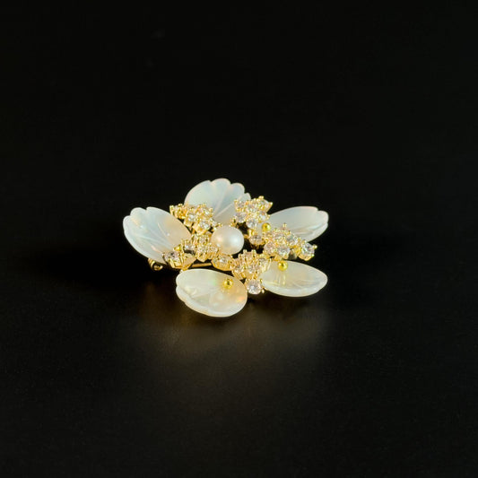 Antheia · Moonlit Cherry Blossom Brooch