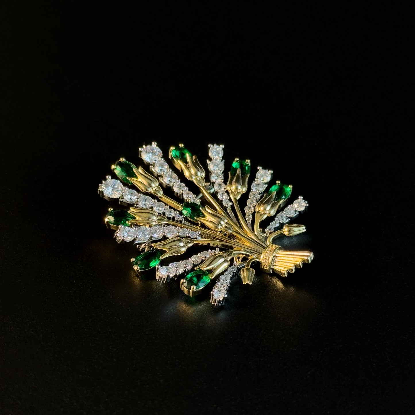 Green Bouquet Brooch