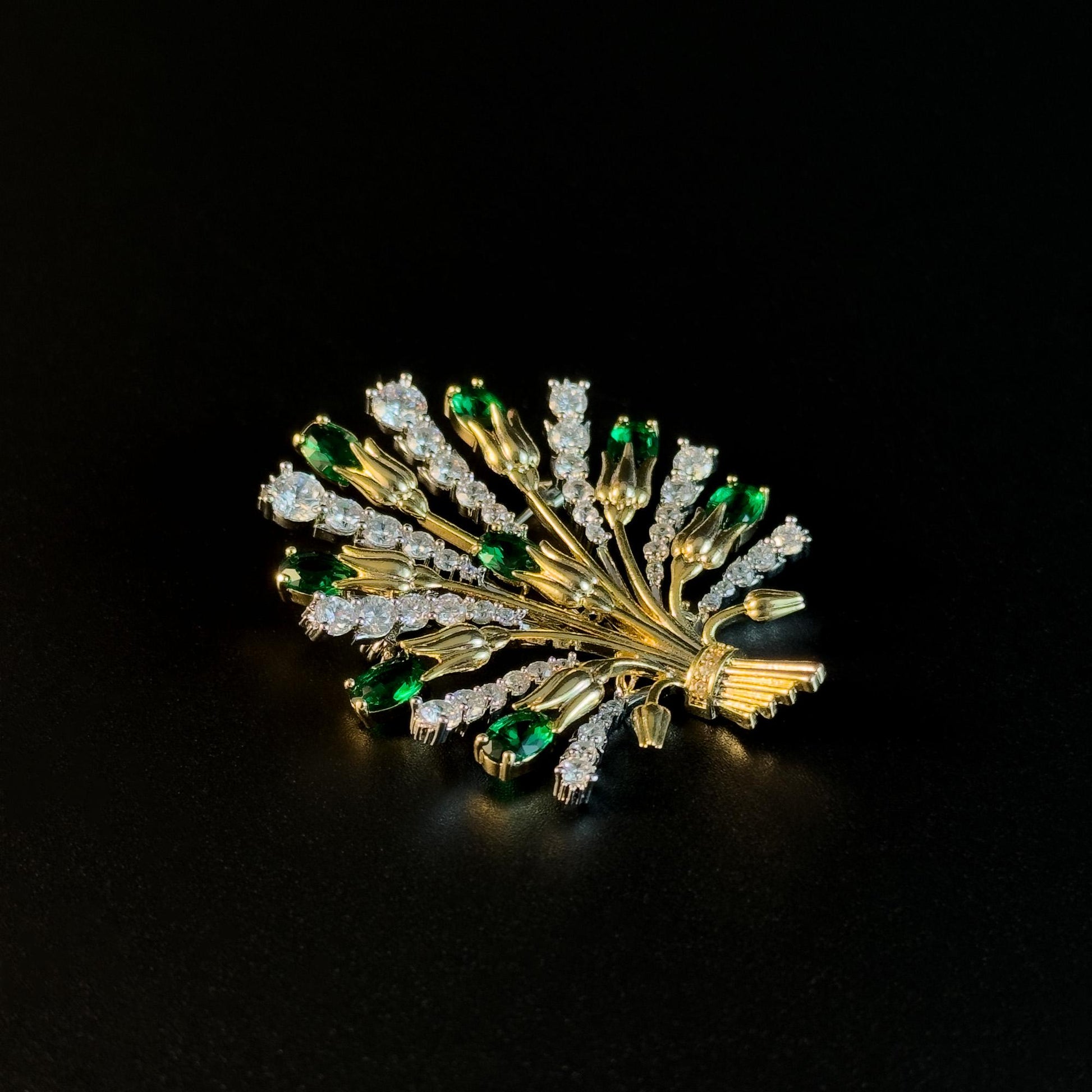 Green Bouquet Brooch