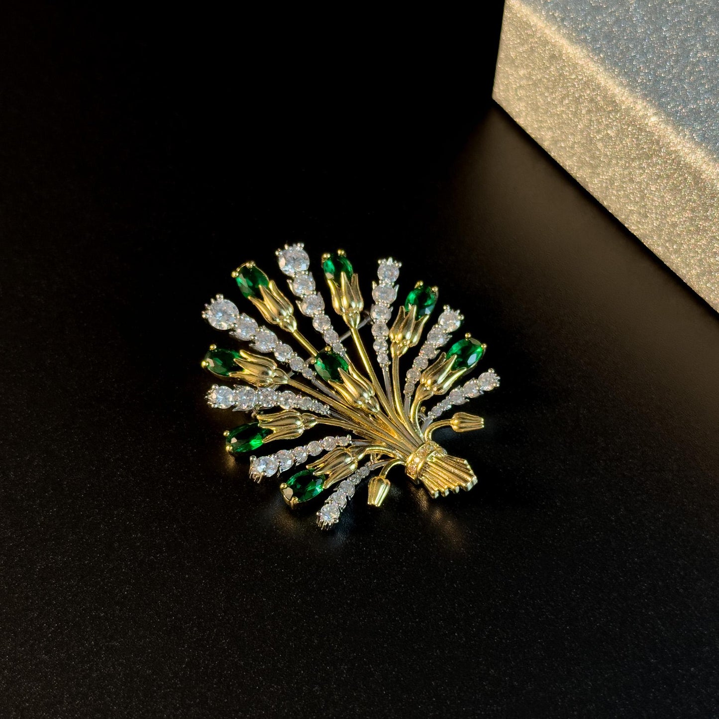 Green Bouquet Brooch