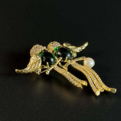 Double Bird Brooch