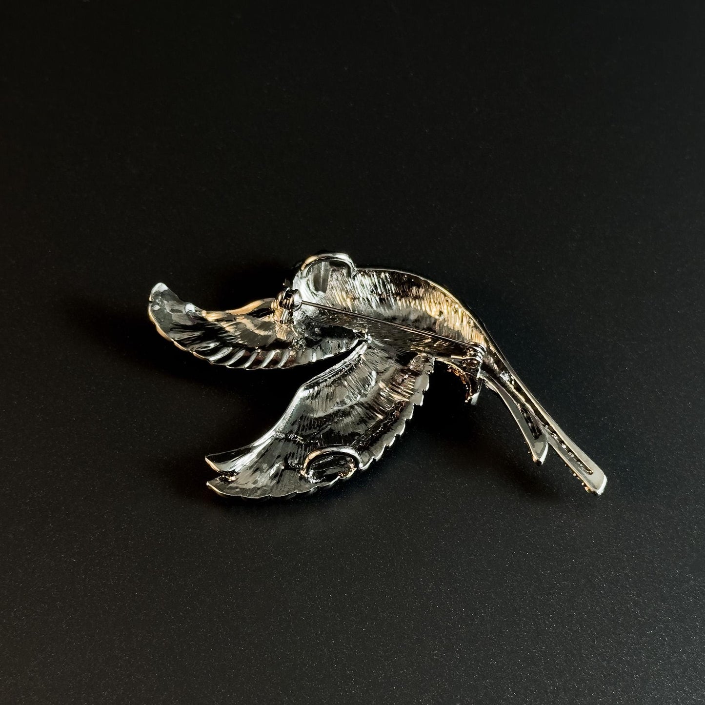 Blue Bird-Shaped Brooch