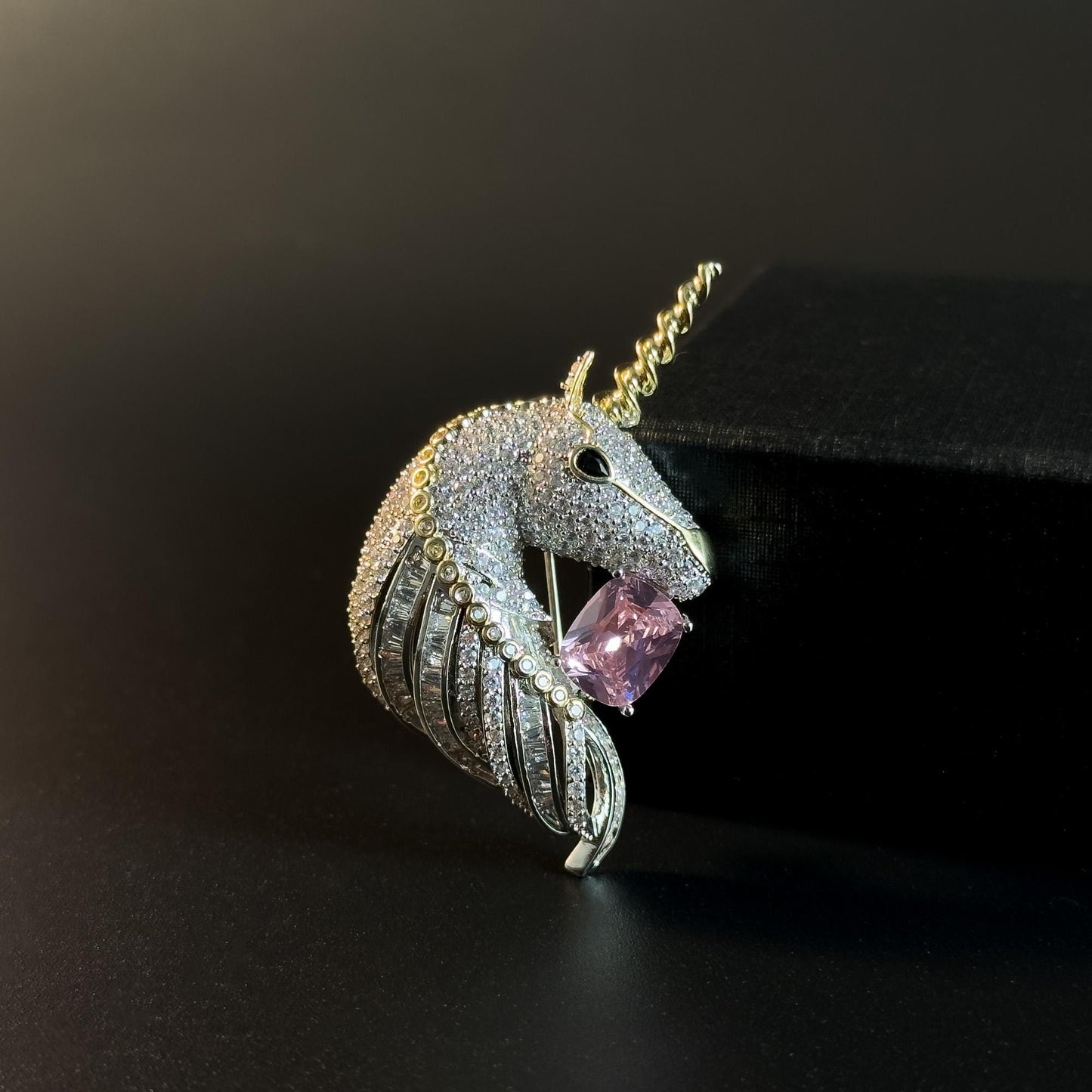 Unicorn-Shaped Brooch