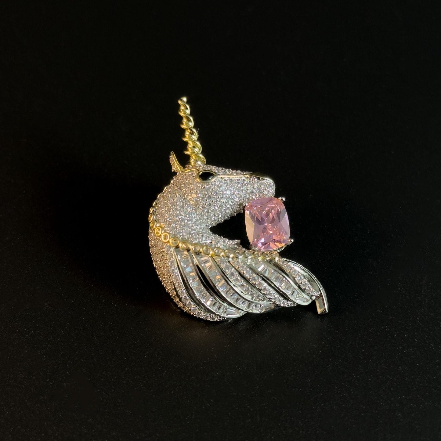 Unicorn-Shaped Brooch