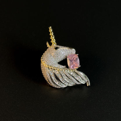 Unicorn-Shaped Brooch