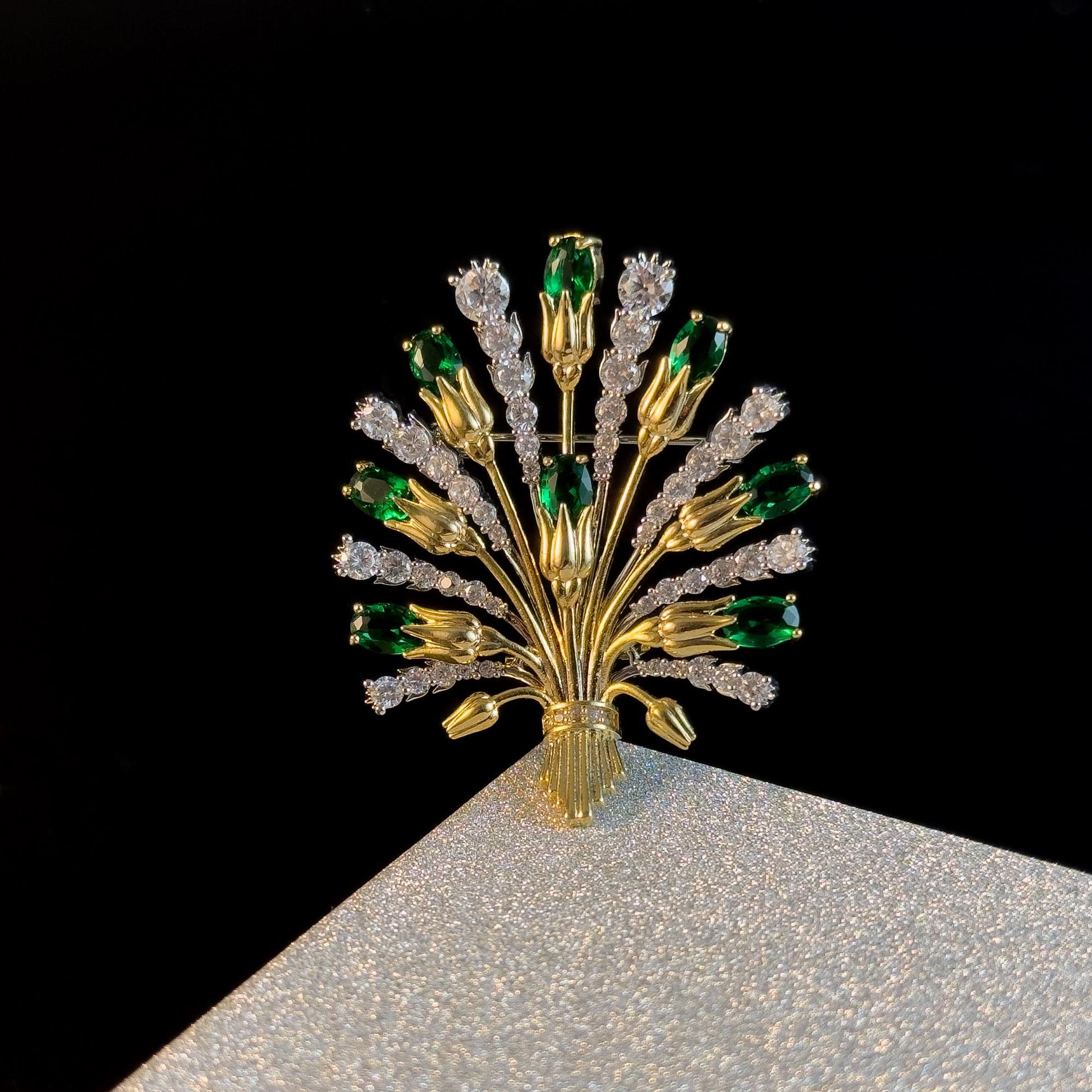 Green Bouquet Brooch