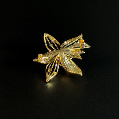 Rhinestone Flower Brooch