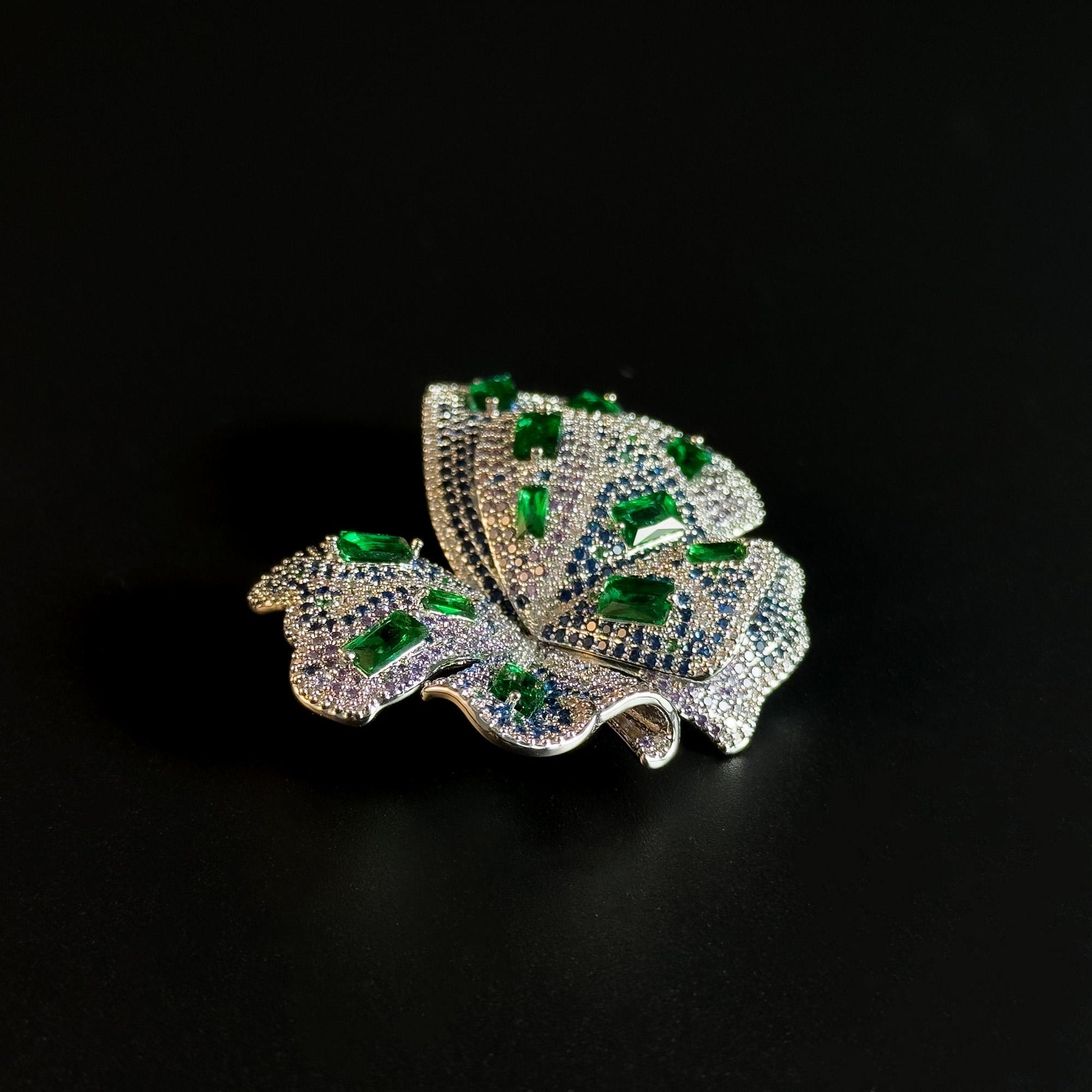 Fully Rhinestone Butterfly Brooch