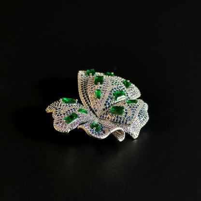 Fully Rhinestone Butterfly Brooch
