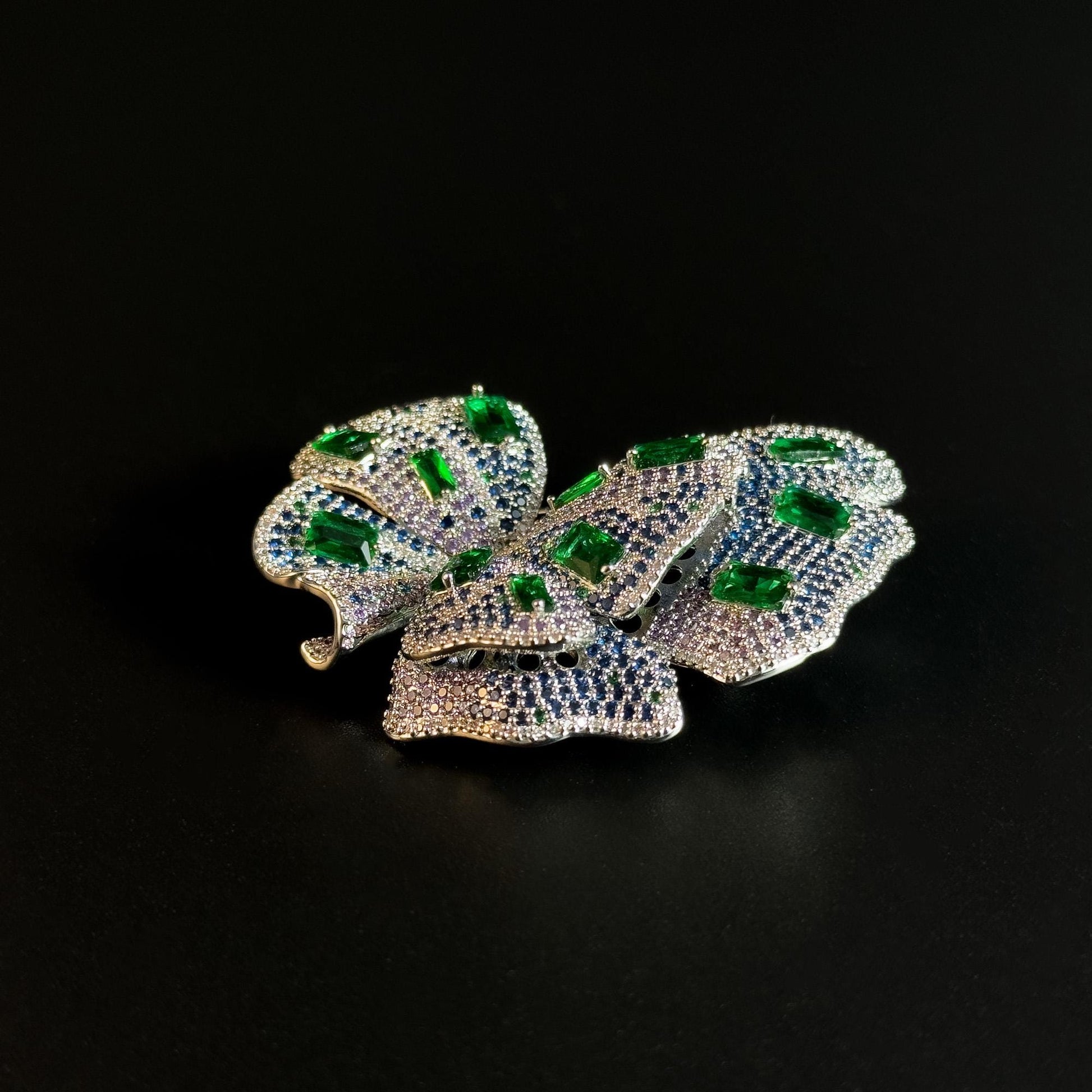 Fully Rhinestone Butterfly Brooch