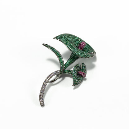 Green Calla Lily Brooch
