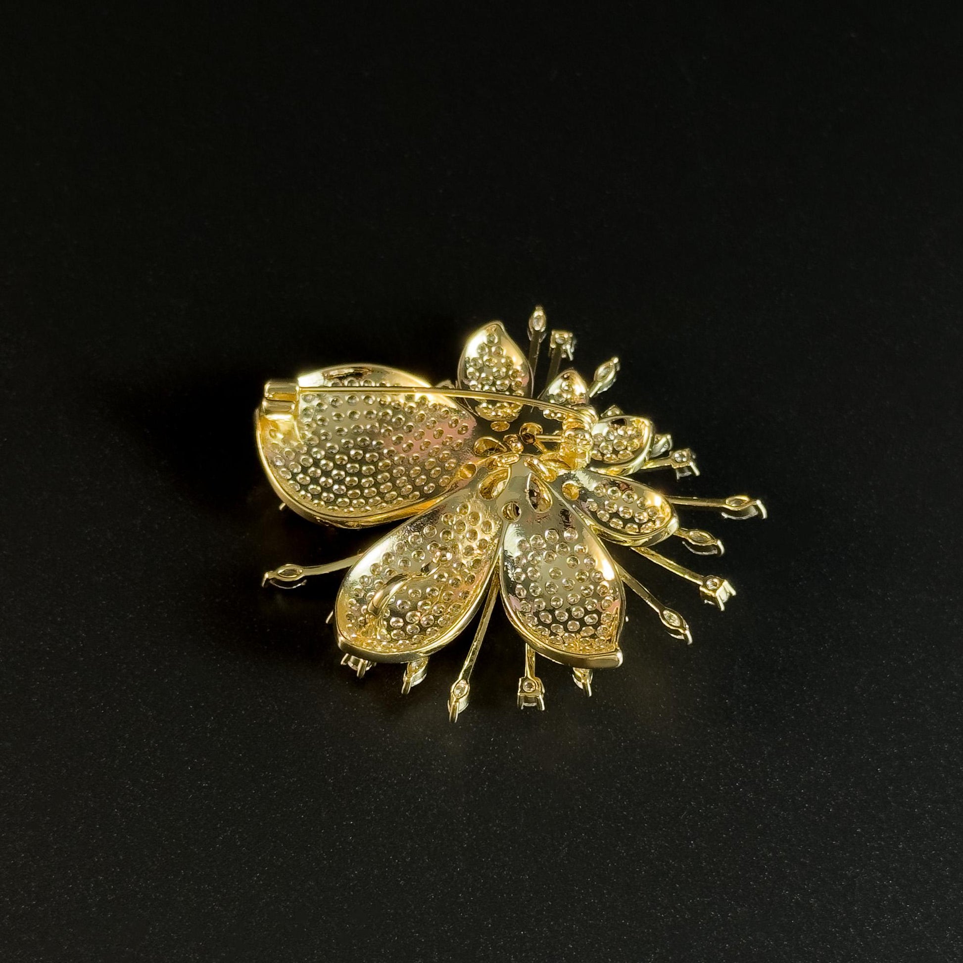 Gold Flower Brooch Pendant