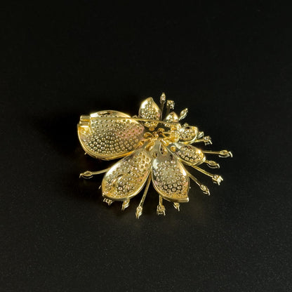 Gold Flower Brooch Pendant