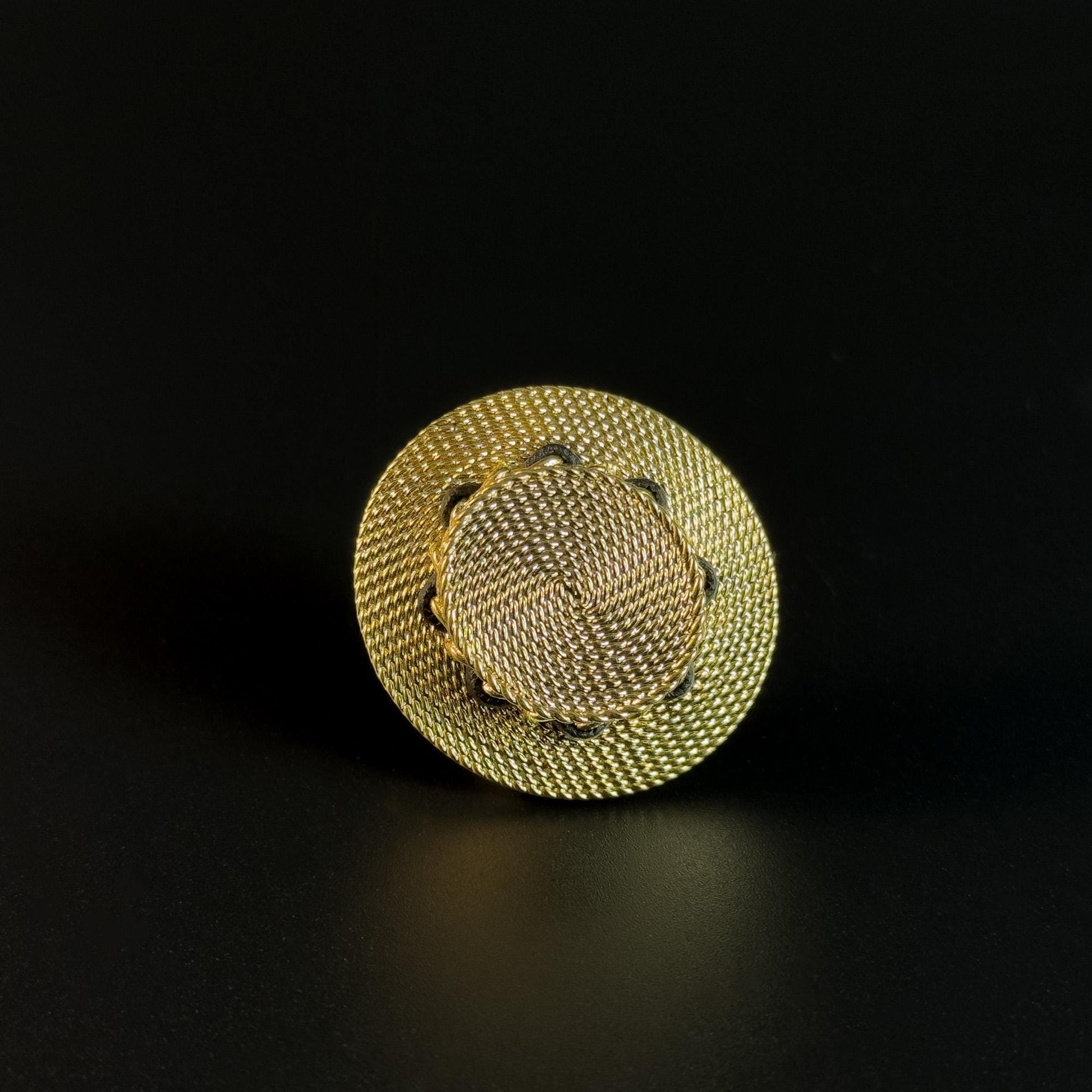 Gold Hat-Shaped Brooch