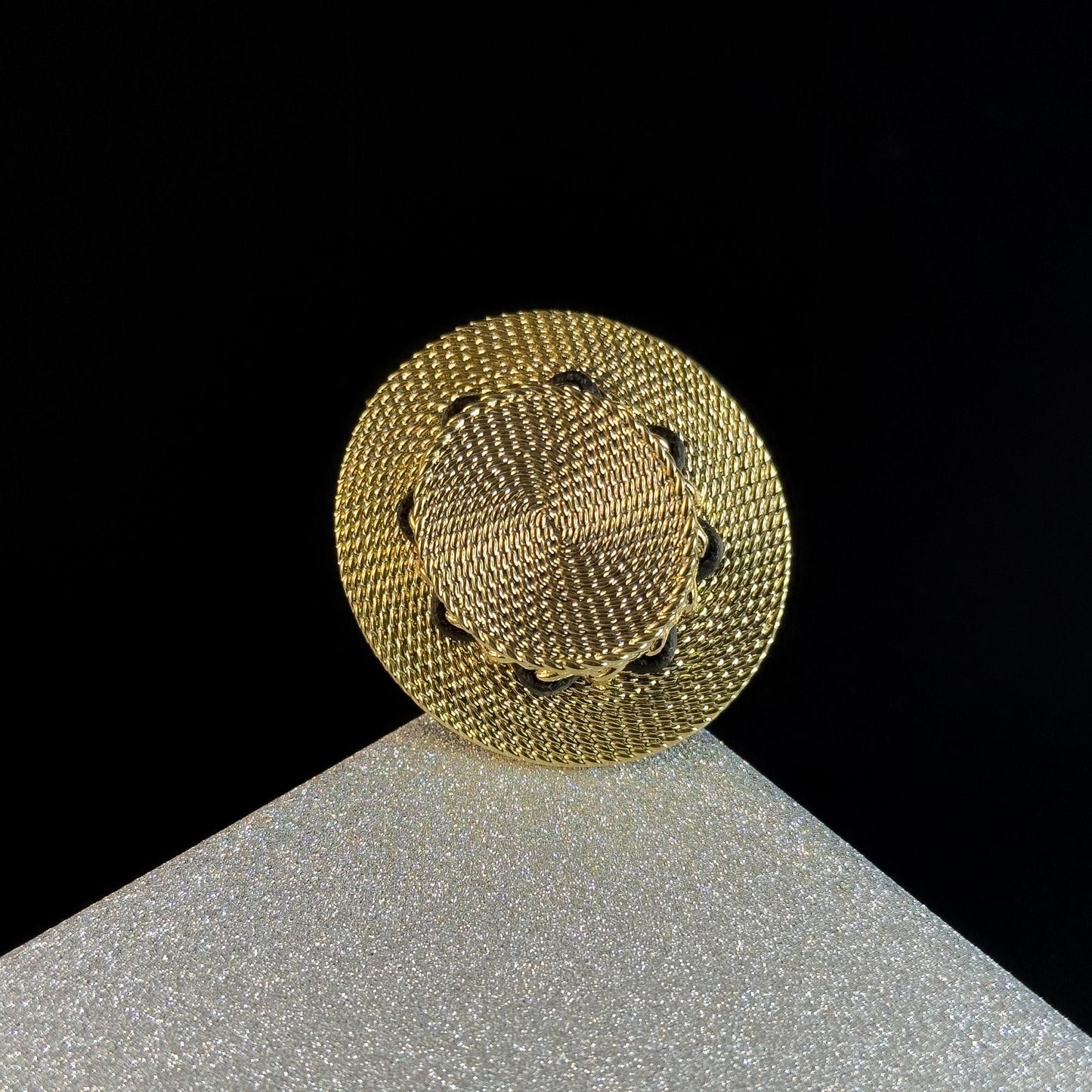 Gold Hat-Shaped Brooch