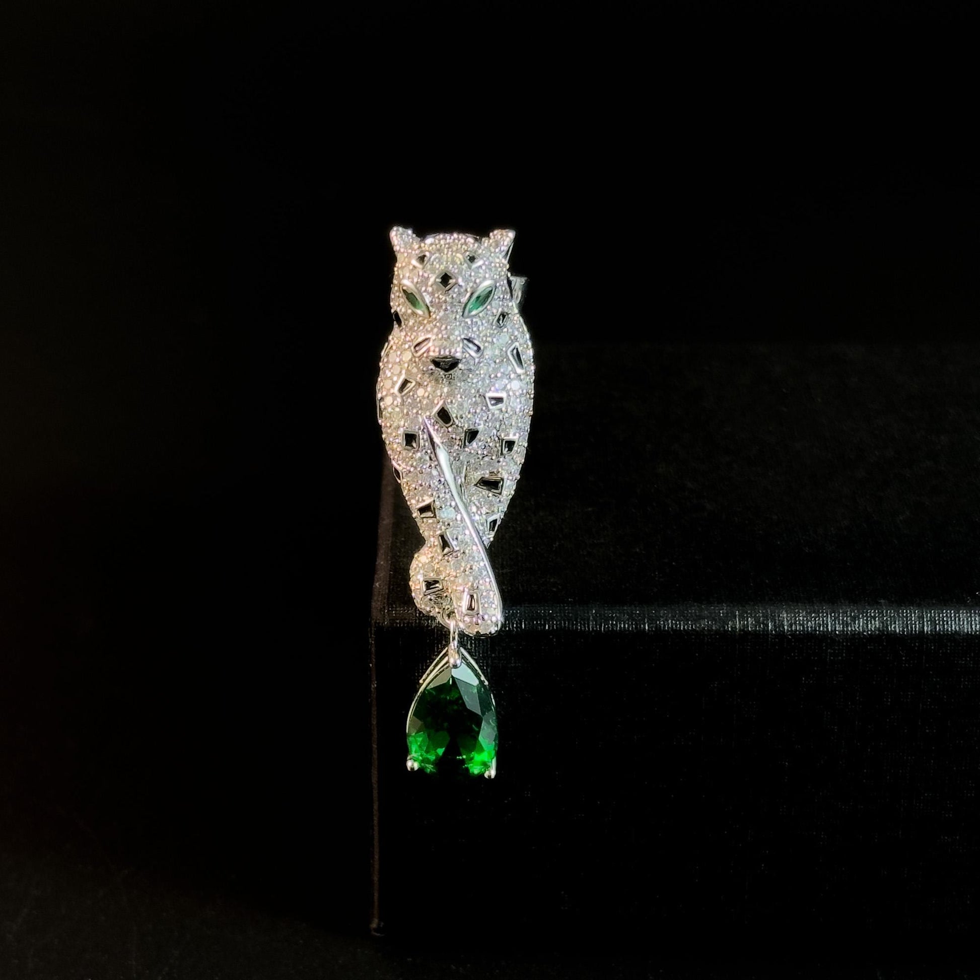 Silver Panther Brooch