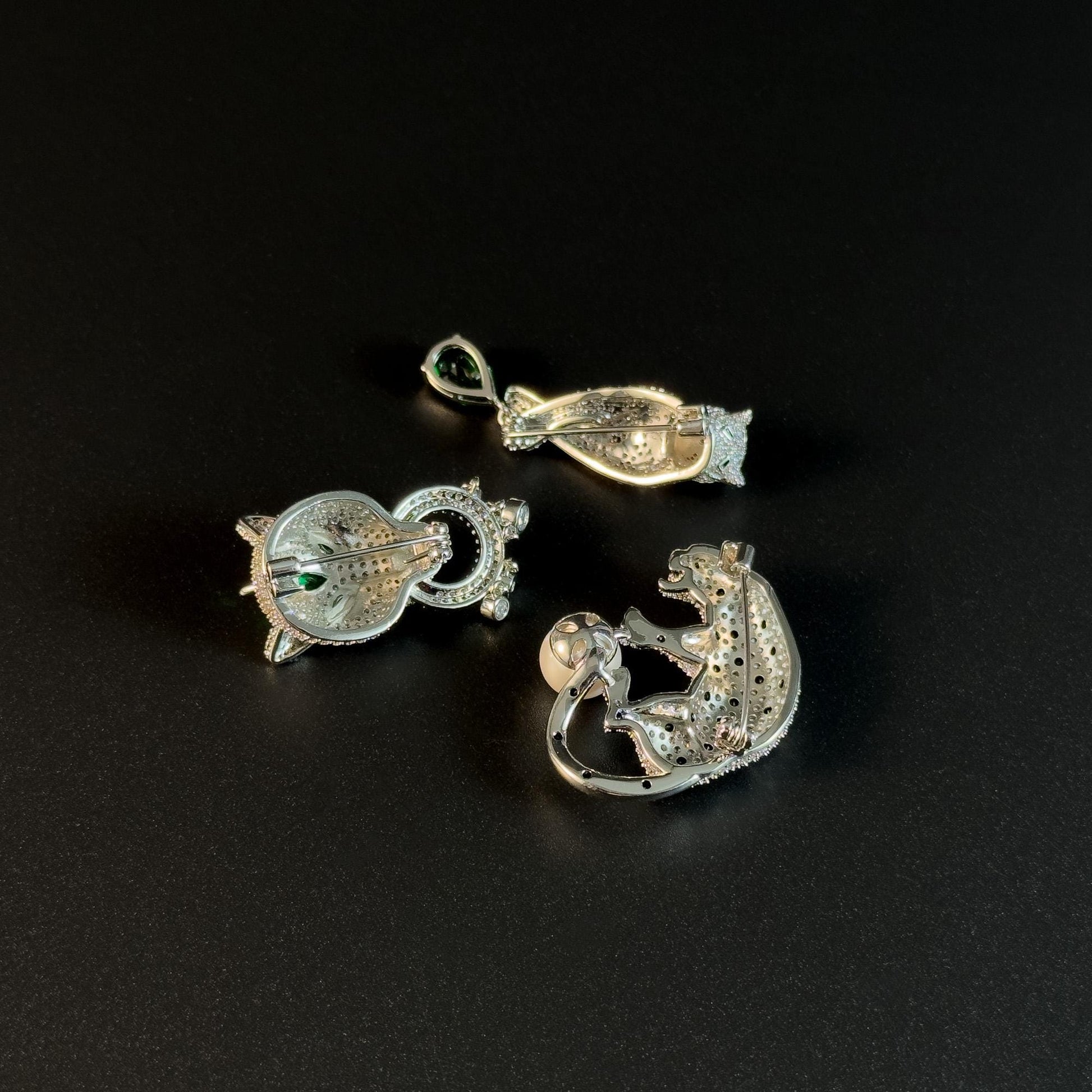 Silver Panther Brooch