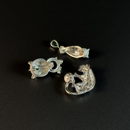 Silver Panther Brooch