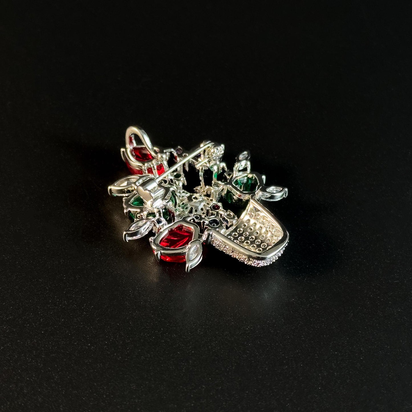 Luxury Colorful Floral Potted Plant Brooch