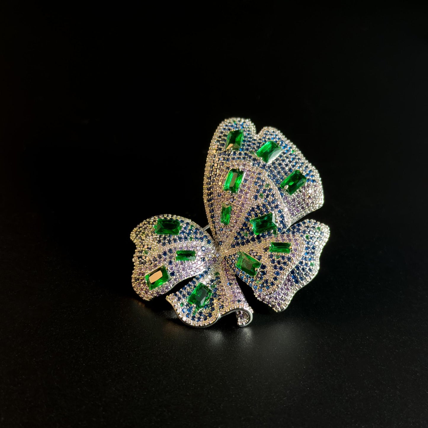 Fully Rhinestone Butterfly Brooch