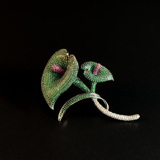 Green Calla Lily Brooch