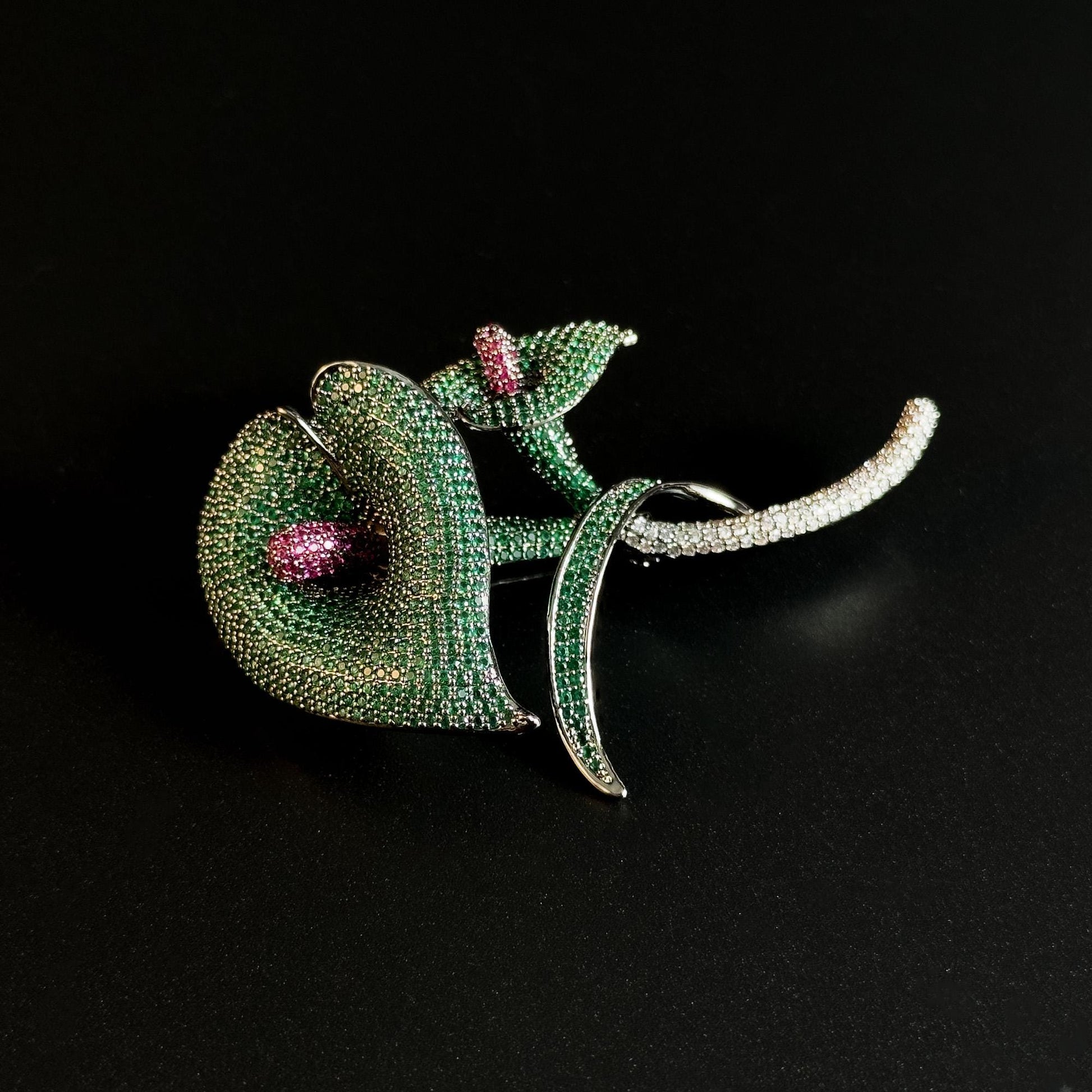 Green Calla Lily Brooch
