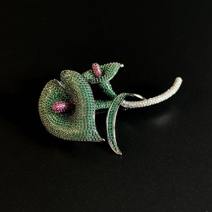 Green Calla Lily Brooch