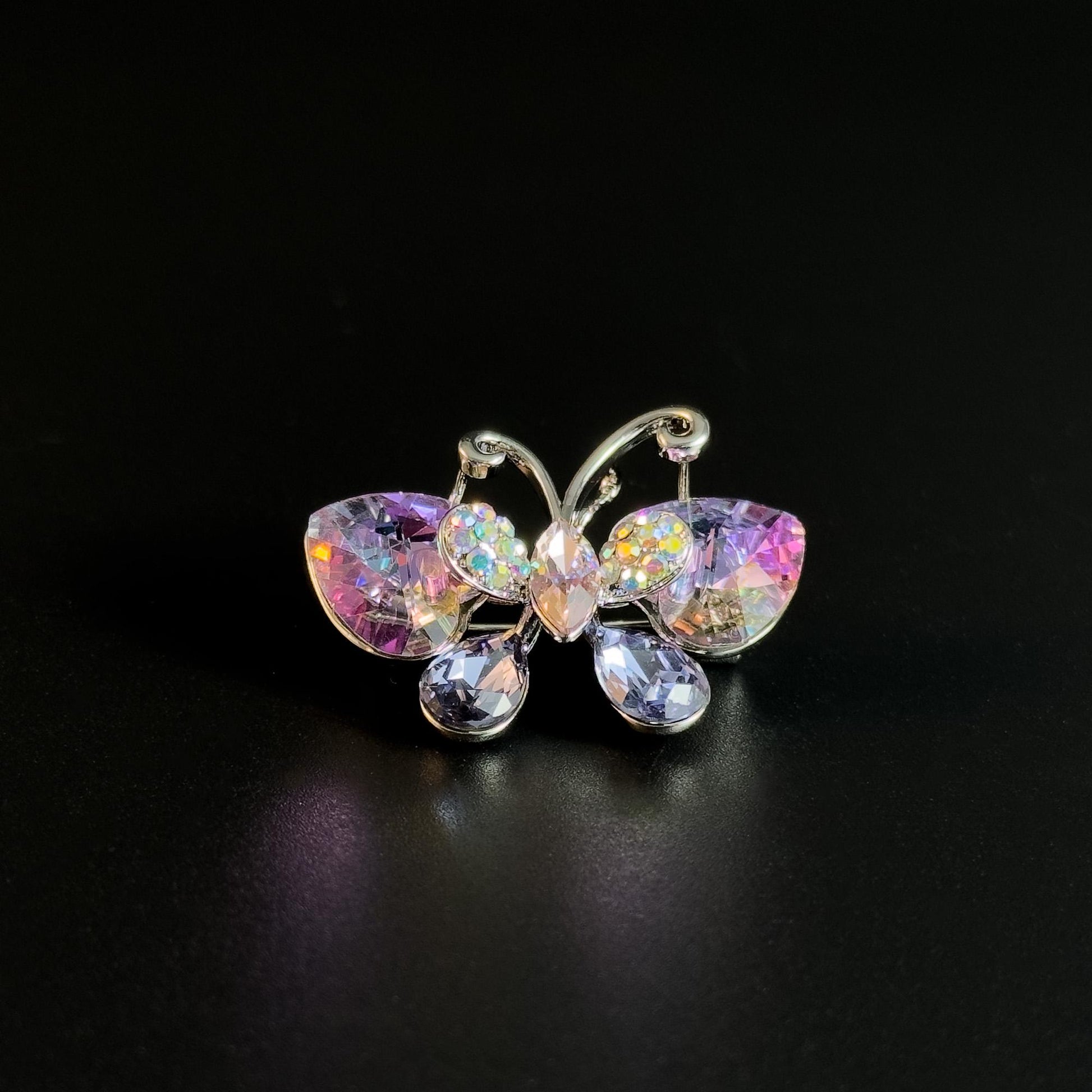 Amethyst Butterfly Brooch