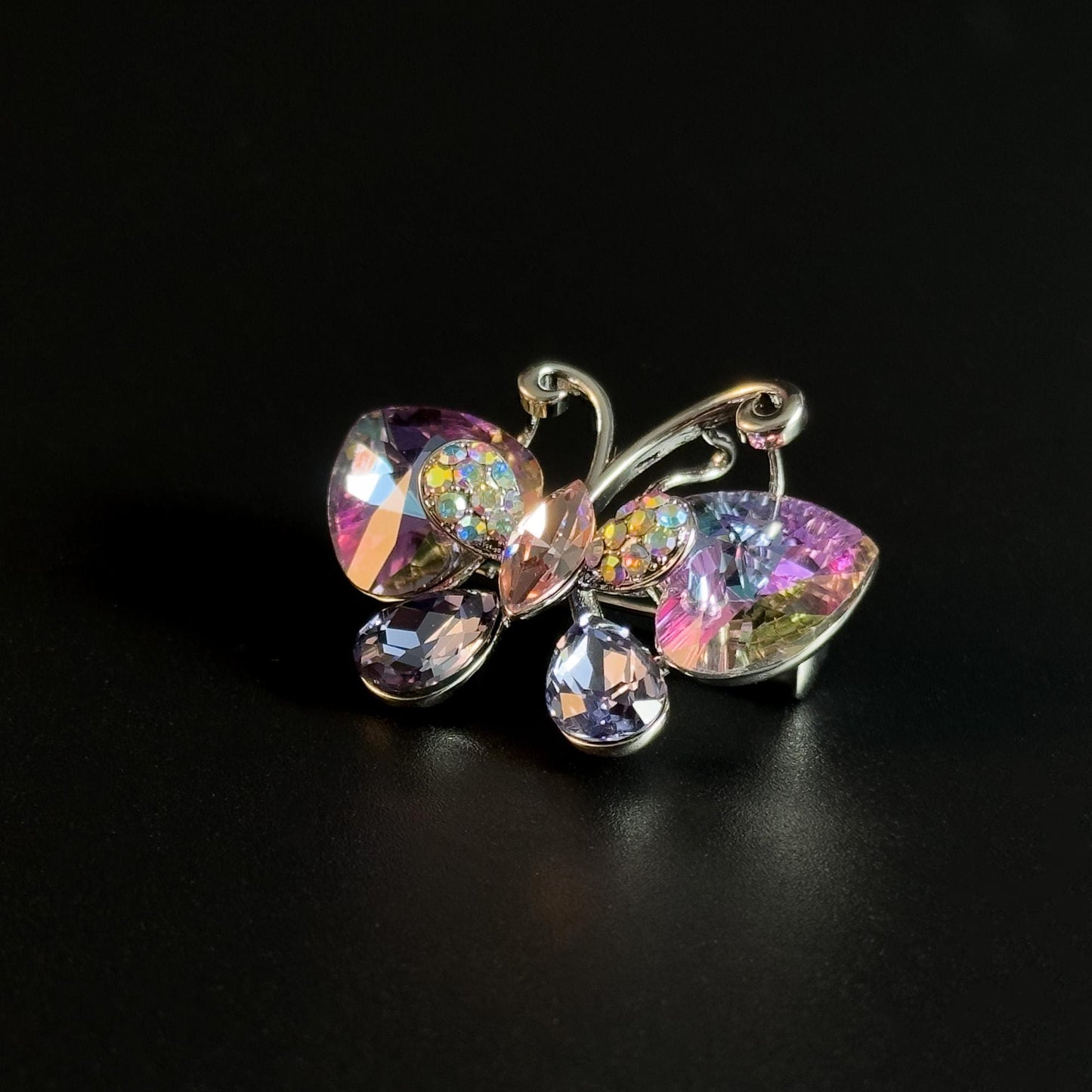 Amethyst Butterfly Brooch