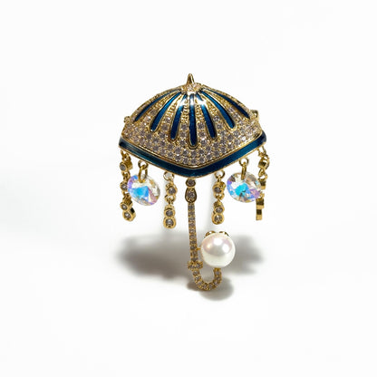 Umbrella Tassel Brooch