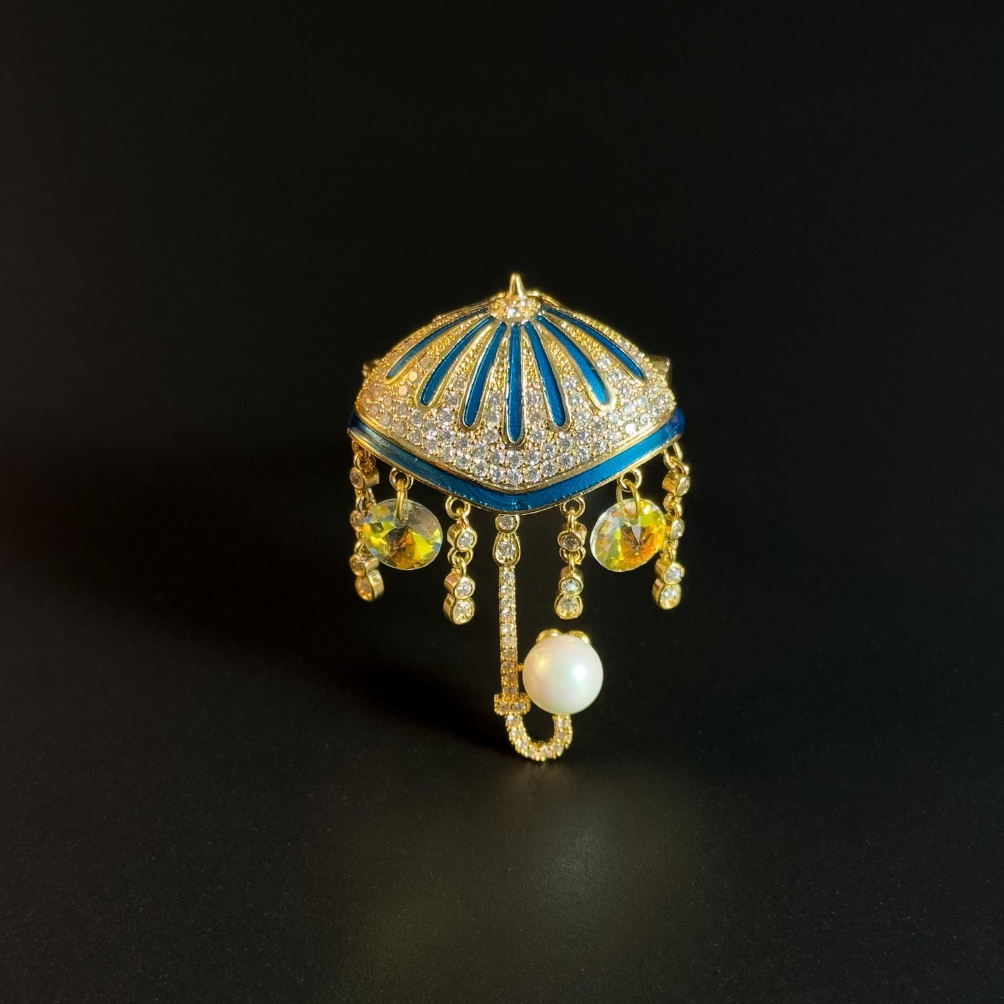 Umbrella Tassel Brooch